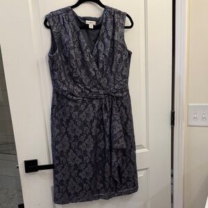 Coldwater Creek Floral Lace Midi Dress in Blue